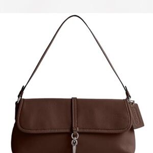 Classic Brown Leather Shoulder Bag